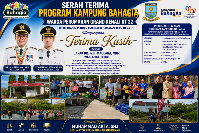 Foto ilustrasi kegiatan Kampung Bahagia RT 32 Mayang Mangurai