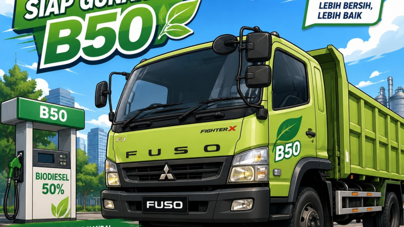 Ilustrasi Mitsubishi Fuso pastikan kesiapan armada truk gunakan B50