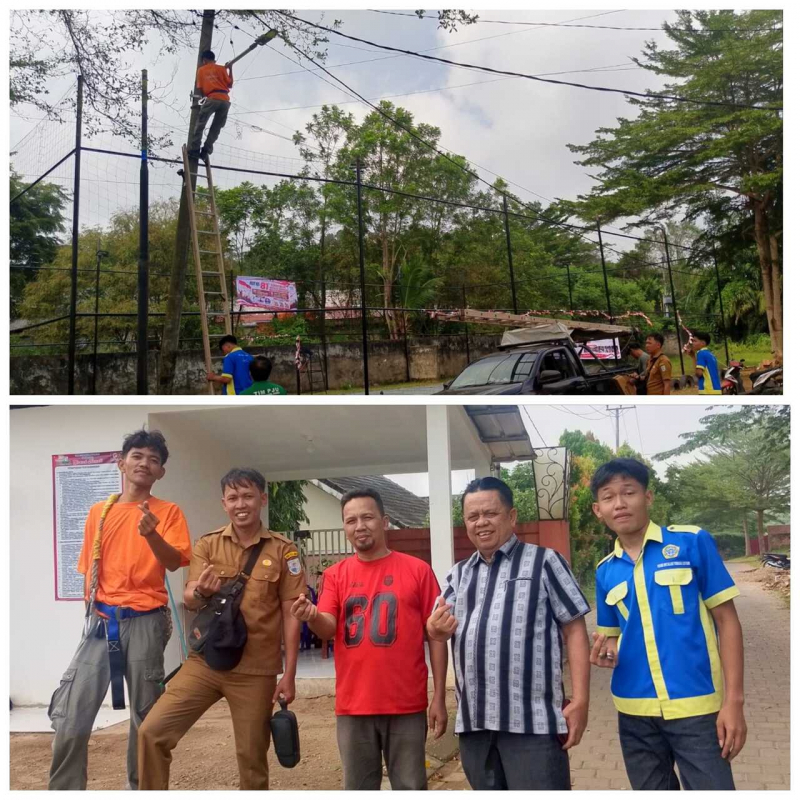 Proses pemasangan 2 titik lampu jalan di RT 32 Grand Kenali Kelurahan Mayang Mangurai dipantau langsung Wakil Ketua DPRD Kota Jambi H. Jefrizen, SE