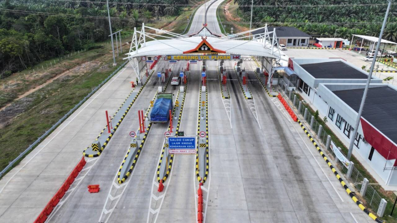 Gerbang Tol Pijoan yang siap menerapkan tol berbayar 