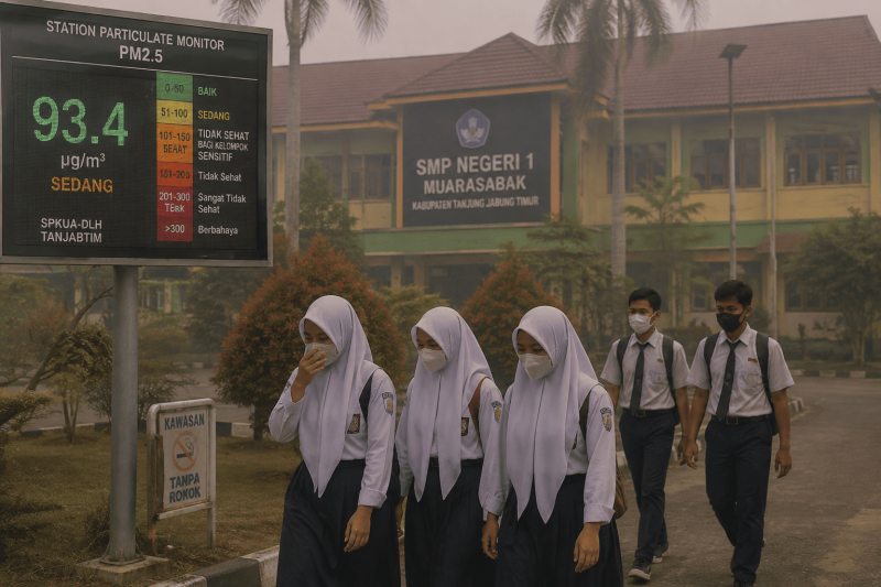 Ilustrasi foto kabut asap