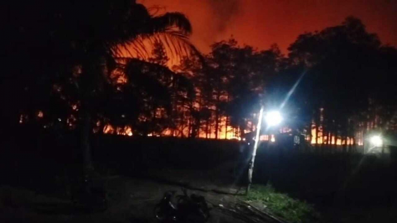 Salah satu daerah terbakar hebat 